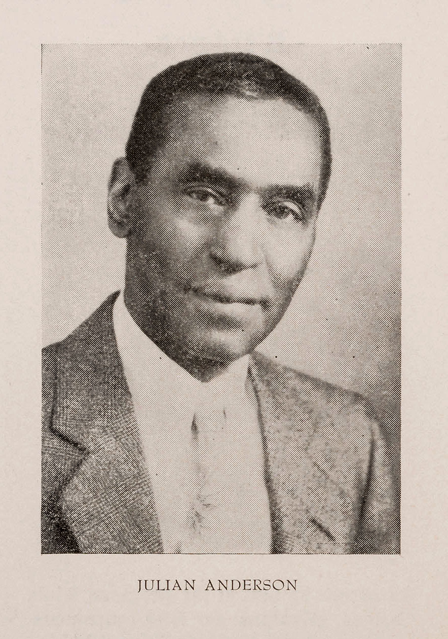 Black and white photo of Julian Anderson